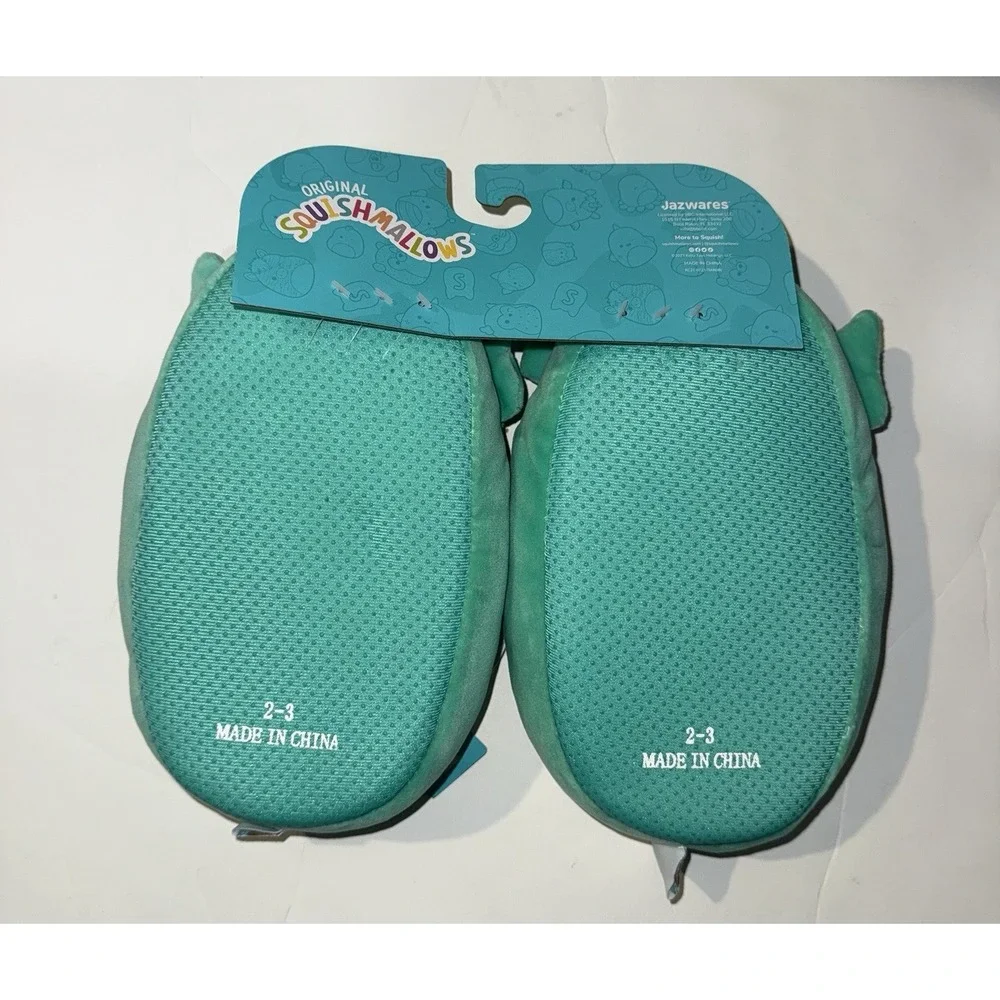 SQUISHMALLOW Kids Slippers Shoes Winston The Owl Plush Soft Wink‎ Size 2/3